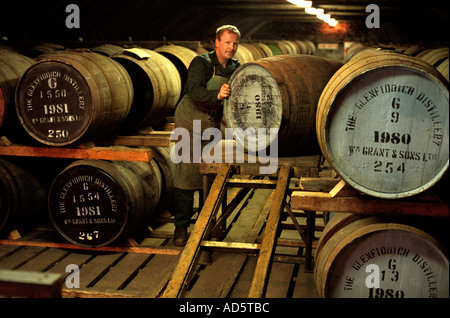 Schottland Whisky Brennerei Stills Glennfiddich Stockfoto