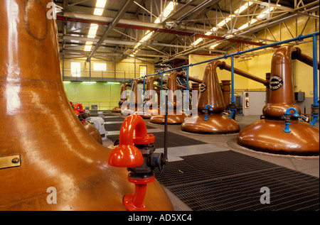 Schottland Whisky Brennerei Stills Glennfiddich Stockfoto