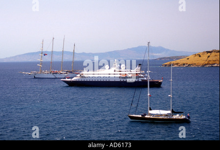 Boote im Hafen von Bodrum Hafen Bodrum Türkei Asien Stockfoto