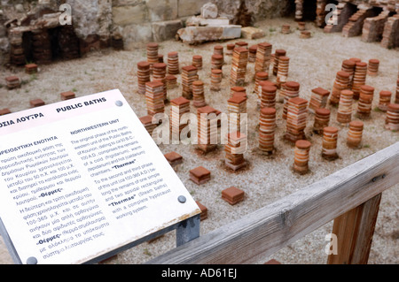 Überreste der alten römischen öffentliche Dampfbäder Thermae Stockfoto