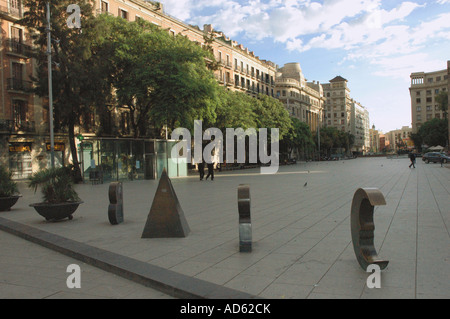 Avenida De La Catedral Cathedral Avenue Barcelona Barça Barca Katalonien Katalonien Katalonien Costa Brava España Spanien Europa anzeigen Stockfoto