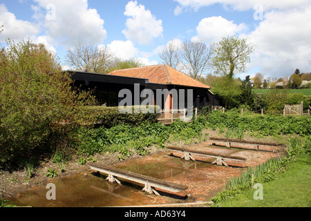 FLATFORD TROCKENDOCK AM FLUSS STOUR an FLATFORD. CONSTABLE COUNTRY. SUFFOLK. ENGLAND Stockfoto