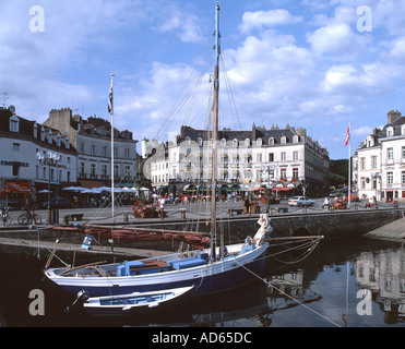 Boote in Vannes Stockfoto