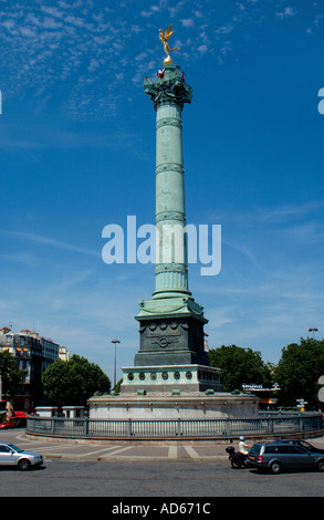 Die Julisäule am Place de la Bastille Paris Frankreich EU Europa Stockfoto