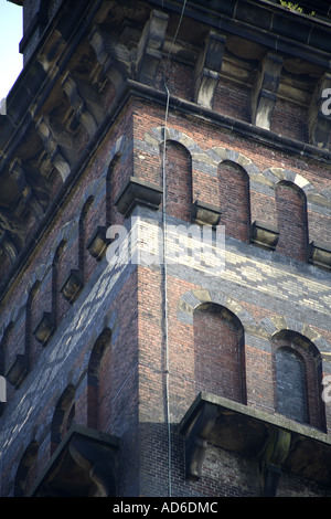 Die Italianate Wahrzeichen Indien Mühle Schornstein Darwen East Lancashire UK Detail erschossen Stockfoto