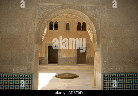 Der Patio del Mexuar, Palacios Nazaries La Alhambra Granada Andalusien, Südspanien Stockfoto