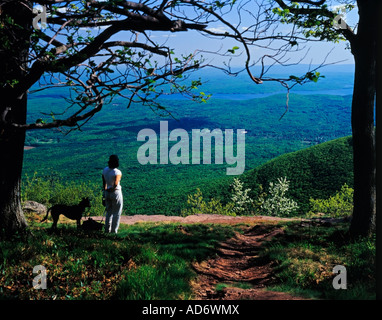 Ashokan Reservoir von Overlook Mountain Woodstock New York State USA Stockfoto