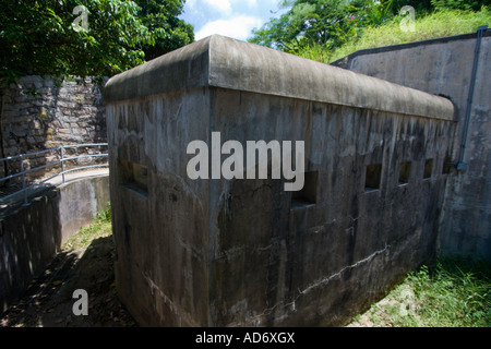 Norden Kaponniere Beton Bunker Museum der Küstenverteidigung Hong Kong Stockfoto