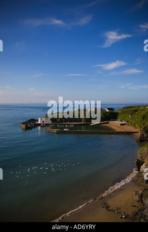 Früh morgens am Boatstrand Hafen, der Kupfer-Küste, Grafschaft Waterford, Irland Stockfoto