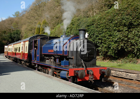 Dampf-Lokomotive Prinzessin am See und Haverthwaite Railway Cumbria england Stockfoto