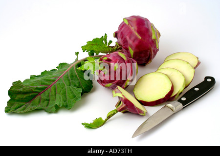 Roter kohlrabi Stockfoto