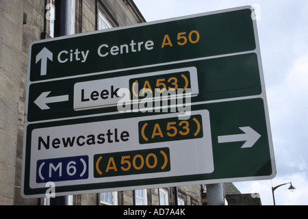 Straßenschild In Burslem Stockfoto