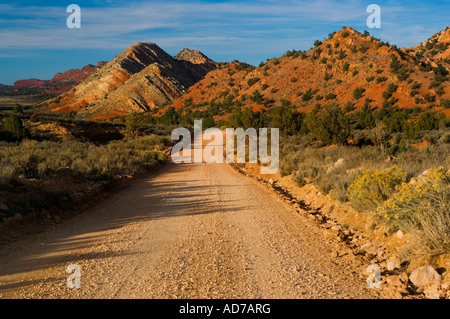 Feldweg durch die zerklüfteten Wüste Backcounty House Rock Valley Road in der Nähe von Buckskin Gulch Kane County Utah Stockfoto