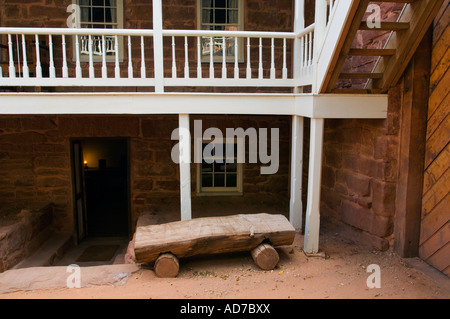 Äußere Detail Winsor Castle Mormonen Siedler Ranch Gehöft Pipe Springs National Monument in der Nähe von Fredonia Arizona Stockfoto