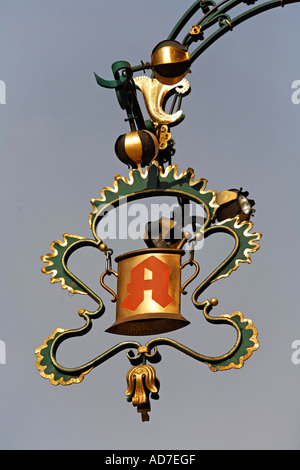 alte Apotheke-Zeichen in Kemnath Oberpfalz Bayern Deutschland Stockfoto