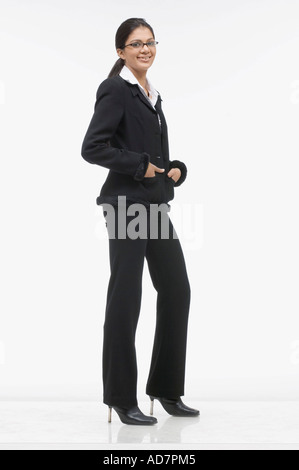 Porträt einer Geschäftsfrau lächelnd Stockfoto