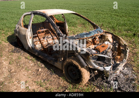 Auto ausgebrannt Stockfoto