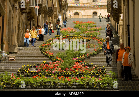 Scalinata Santa Maria Del Monte Caltagirone Sizilien Italien Stockfoto