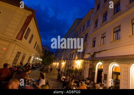 Wien, Spittelberg, Restaurant Amerlingbeisl, Lux, Plutzerbraeu Stockfoto