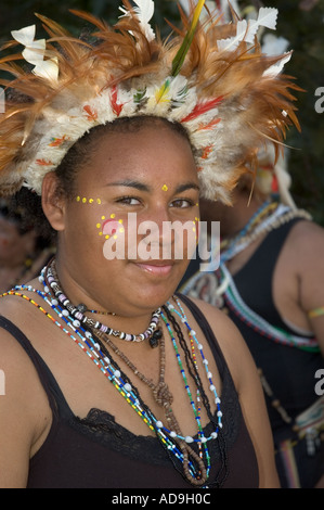 PNG Port Moresby Tänzerin dsc 5196 Stockfoto