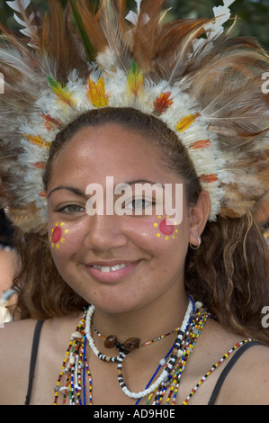 PNG Port Moresby Tänzerin dsc 5198 Stockfoto