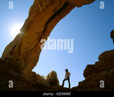 USA - UTAH: Der Norden Fenster im Arches National Park Stockfoto