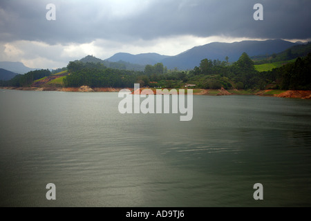 Madupetty Damm, Munnar, Kerala, Südindien. Stockfoto