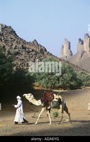 Touareg in Tassili N'Ajjer nahe der Stadt Djanet, Algerien Stockfoto