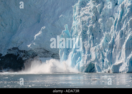 kalbende Gletscher, Kenai Fjords, Aialik Gletscher, Alaska, USA Stockfoto
