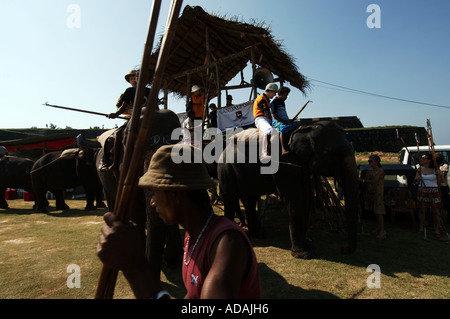 Galle Fort Elefant Polospiel Stockfoto