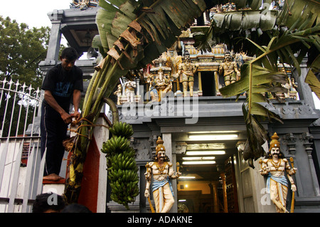 Negombo hindu-Tempel für Festlichkeiten vorbereiten Stockfoto