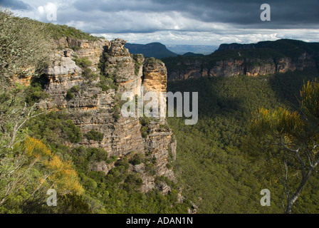 Blick vom Evans Lookout nr Blackheath The Blue Mountains New South Wales Australien Stockfoto