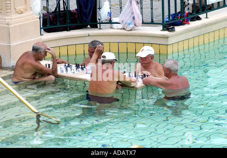 Szechenyi Spa-Bäder in Budapest, Ungarn Stockfoto