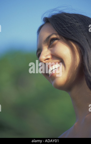 Junge spanische Frau, Brisbane, Queensland, Australien Stockfoto