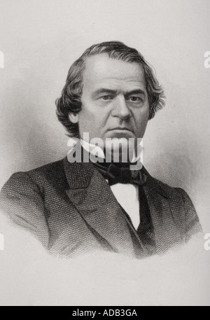 Andrew Johnson, von 1808 bis 1875. 17. Präsident der Vereinigten Staaten 1865 bis 1869. Erster Präsident, der behindert wird Stockfoto
