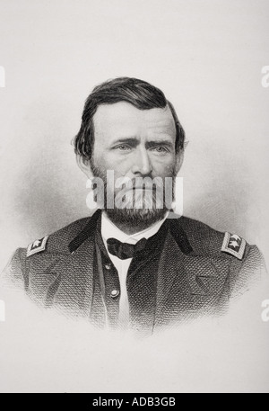 Ulysses S Grant, 1822 bis 1885. Unionsgeneral im amerikanischen Bürgerkrieg und 18. präsident der Vereinigten Staaten, 1869 bis 1877. Stockfoto