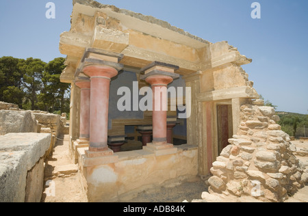 Hergestelltem Nordbecken des Palastes an der minoischen Ausgrabungsstätte von Knossos / Crete / Griechenland Stockfoto