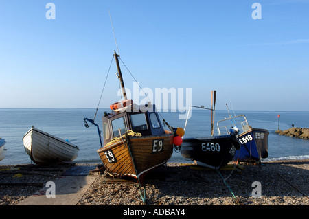 Angelboote/Fischerboote in Sidmouth, Devon. Stockfoto