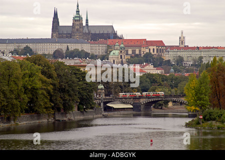 Brücke, Prager Burg, Tschechische Republik Stockfoto