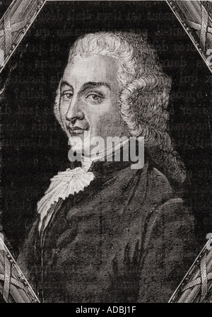 Joseph Ignace Guillotin, 1738 - 1814. Französischer Arzt. Stockfoto