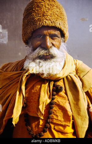 Goldene Tempel Amritsar Indien Porträt von Sadhu Stockfoto