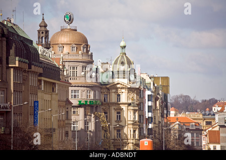 Straße Szene zentrale Prag Tschechische Republik Stockfoto