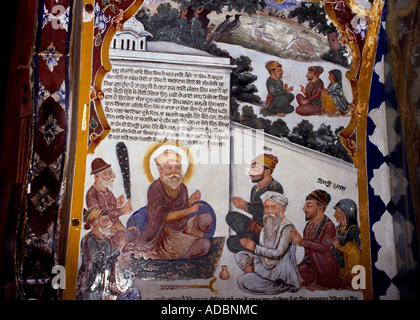 Amritsar Indien Baba Atol Turm 18. Cent Sikh Fresco Fresco Stockfoto