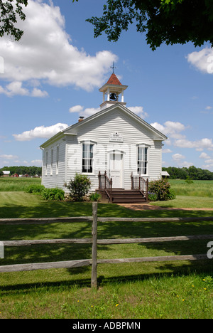 Das Hart Einzimmer Schule Schulhaus südlich von Frankenmuth Michigan in Tuscola County Stockfoto