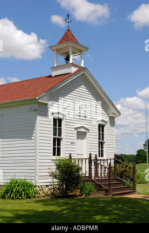 Das Hart Einzimmer Schule Schulhaus südlich von Frankenmuth Michigan in Tuscola County Stockfoto