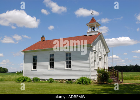 Das Hart Einzimmer Schule Schulhaus südlich von Frankenmuth Michigan in Tuscola County Stockfoto