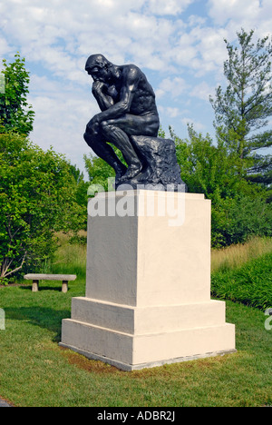 Der Denker 1904 von Auguste Rodin an Frederik Meijer Gärten und Skulpturenpark in Grand Rapids, Michigan MI Stockfoto