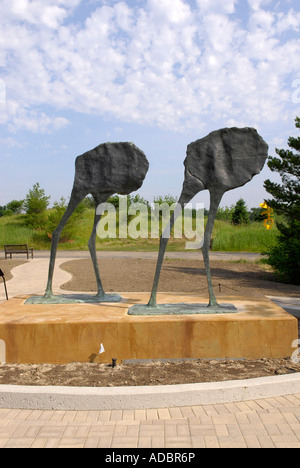 Mirage I und II 1969 Elisabeth Frink an Frederik Meijer Gärten und Bildhauerei Parken in Grand Rapids, Michigan MI Stockfoto