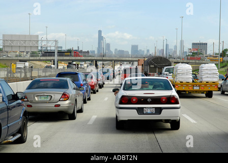 Traffic-Muster in Chicago Illinois IL auf ich Interstate 94 Stockfoto