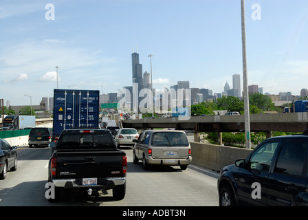 Traffic-Muster in Chicago Illinois IL auf ich Interstate 94 Stockfoto